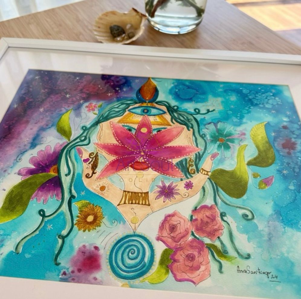 Aguarela Mandala Connection (essência divina)