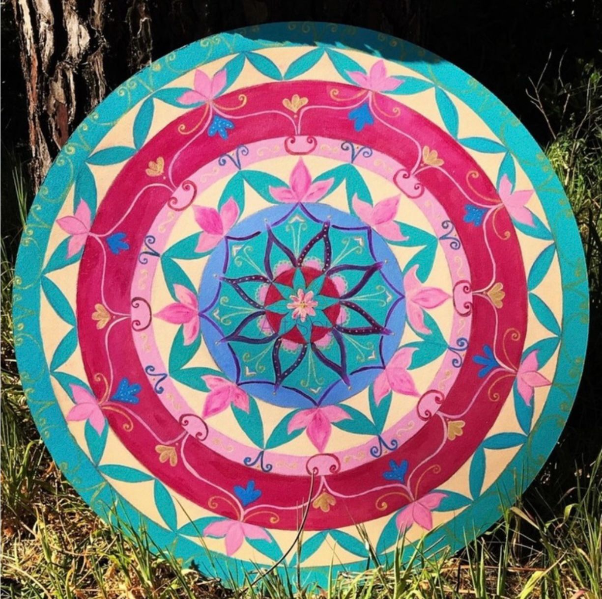 Mandala Chacana - sintonia com Flores, 60cm